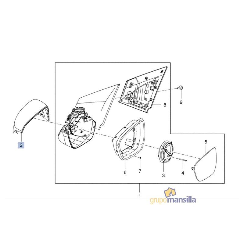 CAPERUZA ESPEJO IZQUIERDA 20-> ONIX