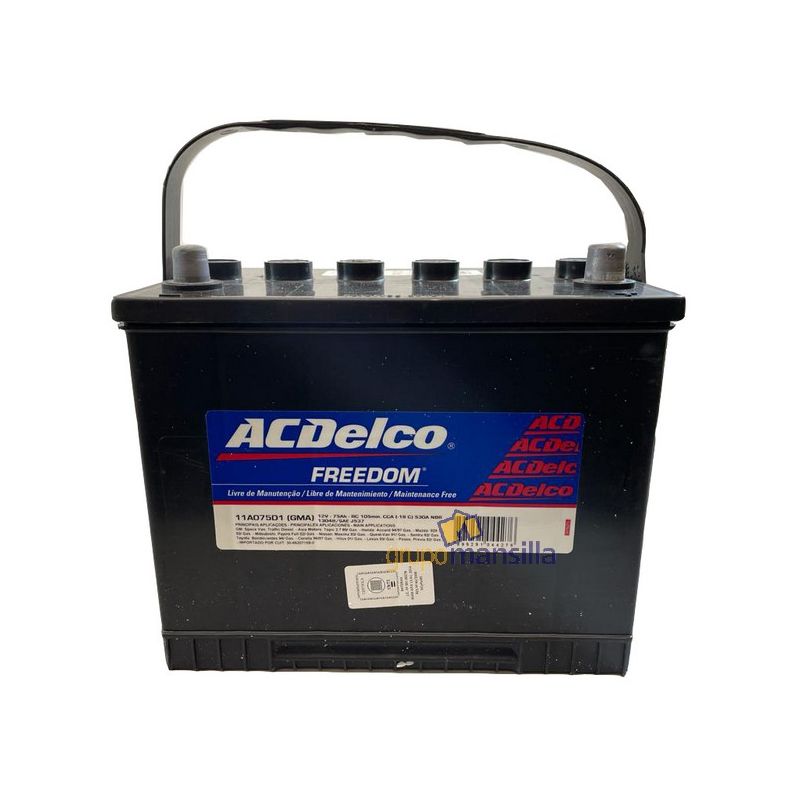 BATERIA 75A + DERECHA RED 530CCA ACDELCO